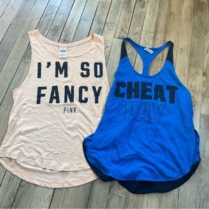 Victoria secret pink athletic tank top bundle size small